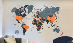 Neft Wooden World Map