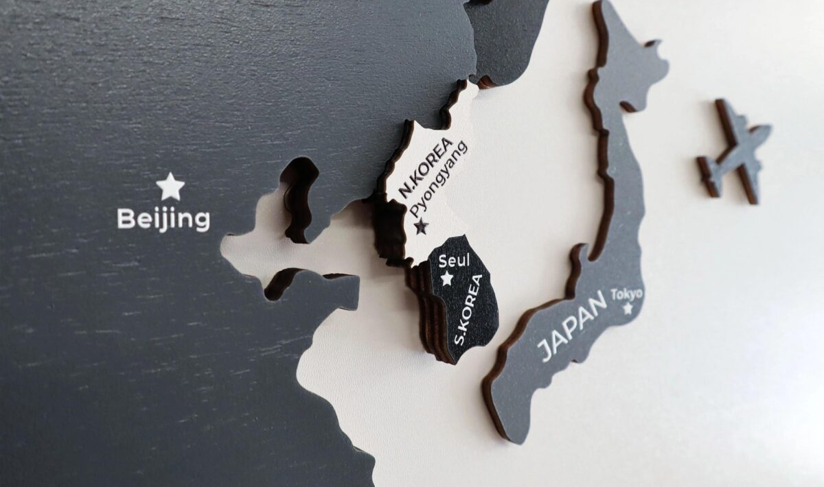 Gray Wooden World Map - Image 2