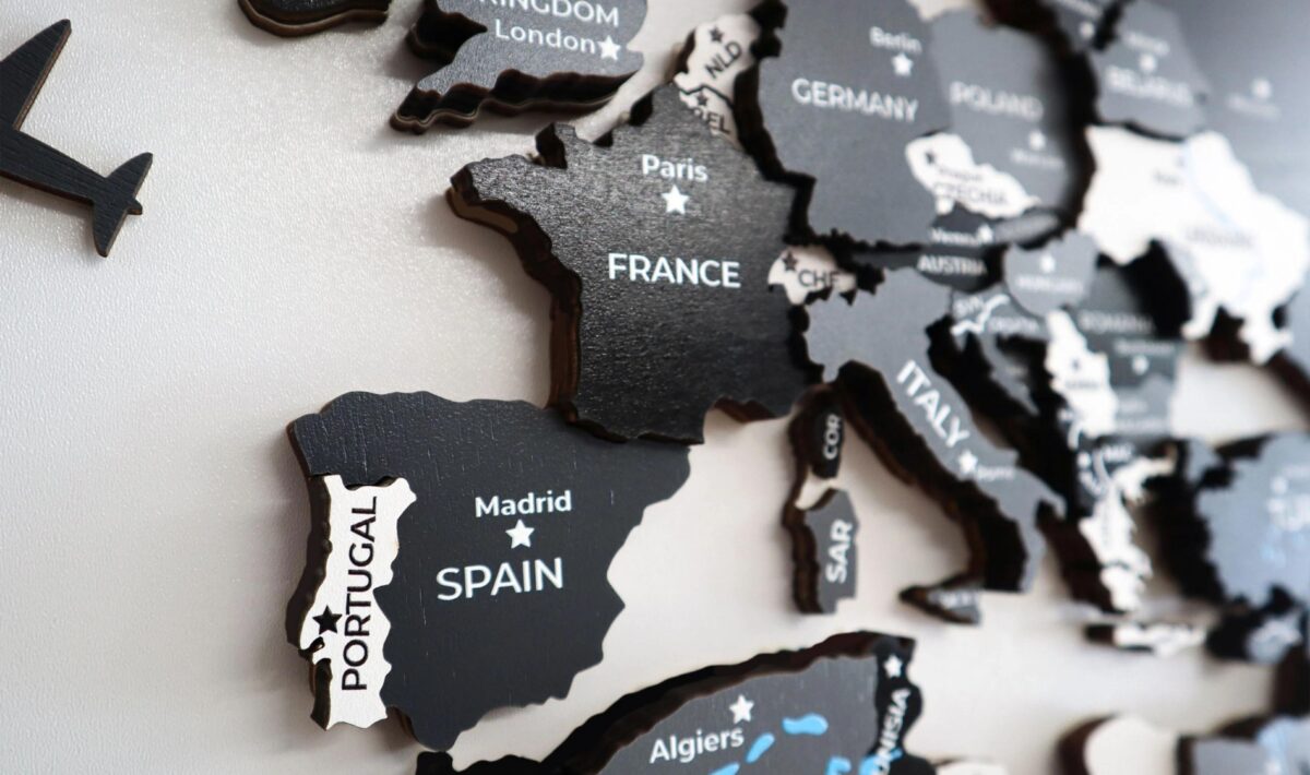 Gray Wooden World Map - Image 7
